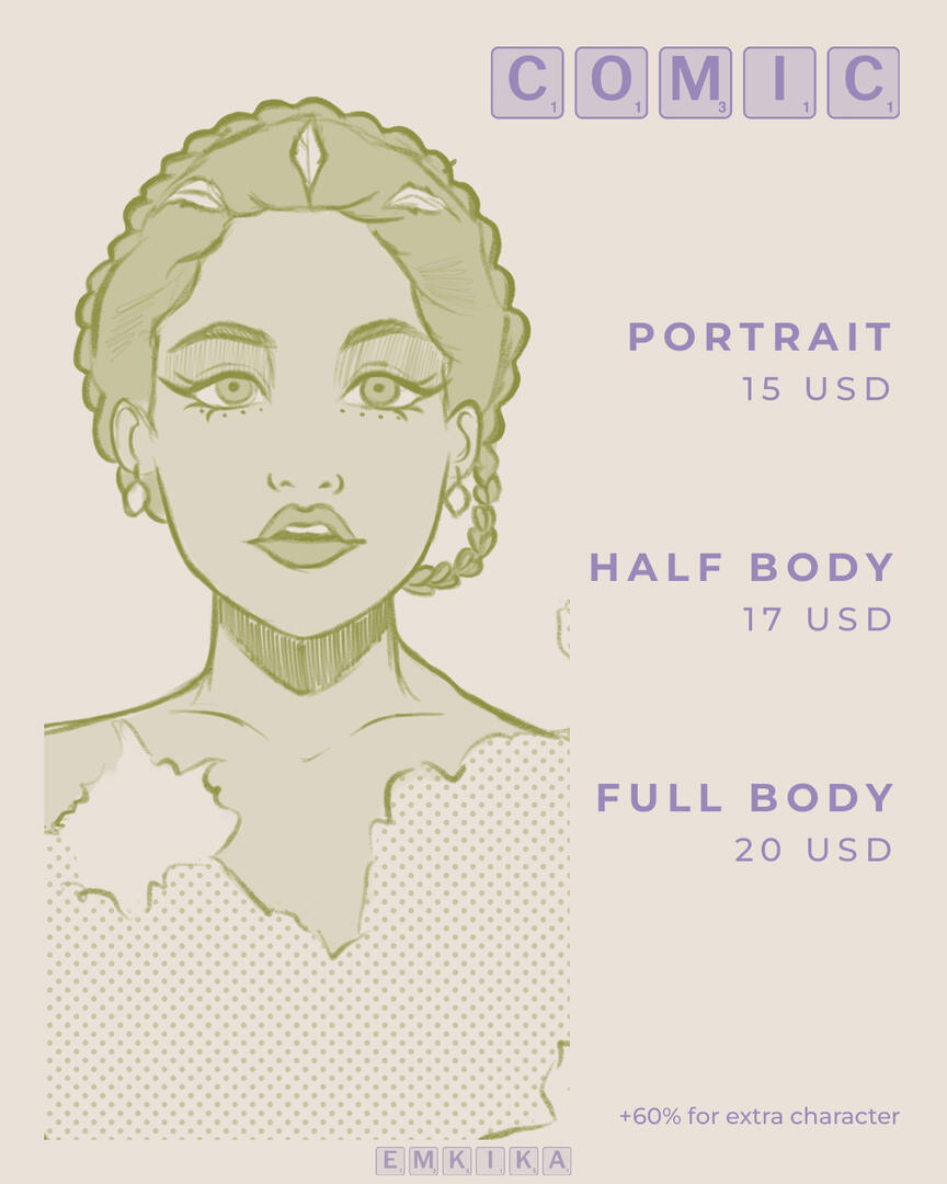 Comic -Loose lines, hatching and halftones, any color you like -High-res 300 dpi JPG and PNG file -Flat color background